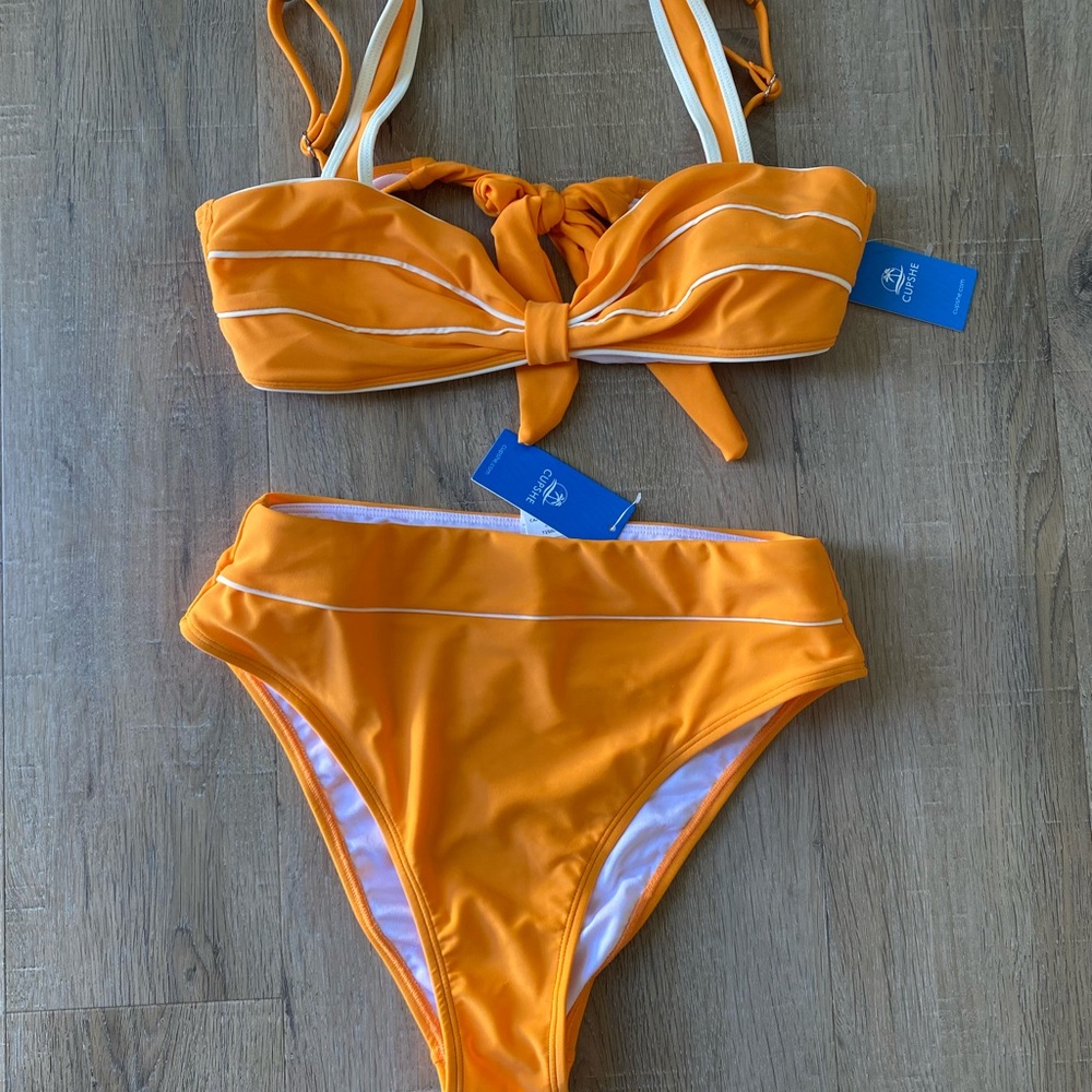 Cupshe Vibrant Orange Kids Bikini